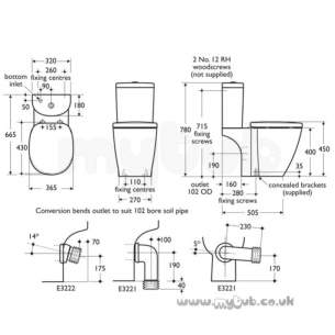 Ideal Standard Concept -  Ideal Standard Concept E7871 Ho Std C/c Pan White