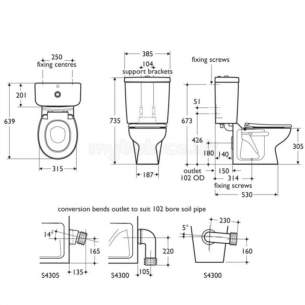 Armitage Shanks Commercial Sanitaryware -  Armitage Shanks Contour 21 Seat 305 White Sml No Cover