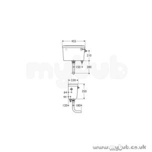 Armitage Entry Level Sanitaryware -  Armitage Shanks Compact S3902 Ll Bottom Supply Int Ovf Cistern Wh