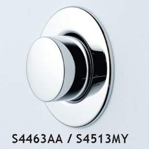 Armitage Shanks Commercial Brassware -  Armitage Shanks Palm S4463 S/f Wall Push Button Chrome