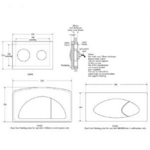 Armitage Shanks Commercial Sanitaryware -  Armitage Shanks Contour 21 Contemp Flush Plate S/s With S4504my