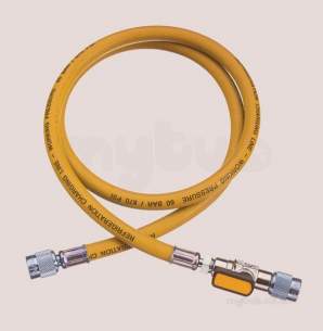 Service Tools and Equipment -  Javac Heavy Duty Hose Comes With Ball Valve 72 Inch Yellow