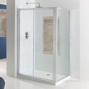 Eastbrook Showers -  Corniche Easy Clean 1000mm Slider Silver 69.0075