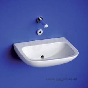 Armitage Shanks Commercial Sanitaryware -  Armitage Shanks Contour 21 Basin 50cm White Nof Plus Chn Two Tap Holes Special