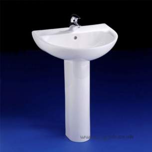 Ideal Standard Create -  Ideal Standard Edge E3028 600 X 480mm Two Tap Holes Basin White