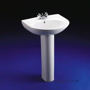 Armitage Entry Level Sanitaryware -  Armitage Shanks Tiffany S2084 560mm One Tap Hole Basin Only White-special
