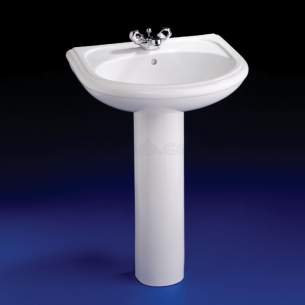 Armitage Camargue -  Armitage Shanks Camargue S2028 540mm Two Tap Holes Basin Wh