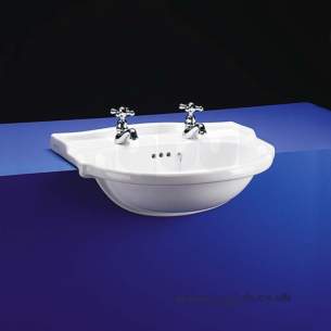 Armitage Shanks Mid Range Sanitaryware -  Armitage Shanks Lichfield S2465 One Tap Hole S/c Washbasin Wh