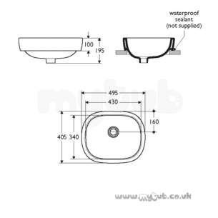 Ideal Standard Jasper Morrison -  Ideal Standard Jasper Morrison No Tap Holes 500 Vessel Basin White