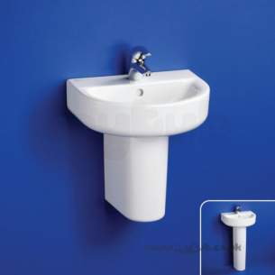 Ideal Standard Concept -  Ideal Standard Arc E796601 H/r One Tap Hole Basin 450mm White