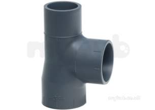 Georg Fischer Upvc Fittings and Valves Metric -  Georg Fischer Pro-fit 90d Equal Tee 212003 63-50