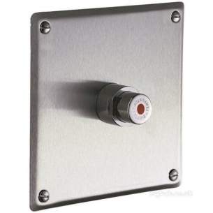 Delabie Shower Valves -  Delabie Tempostop Recessed Shower Valve F1/2 Inch 30sec St Steel Plate