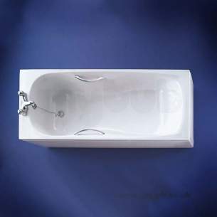 Armitage Shanks Acrylic Baths -  Armitage Shanks Oregon S1185 1700 X 750mm Two Tap Holes Bath Wh