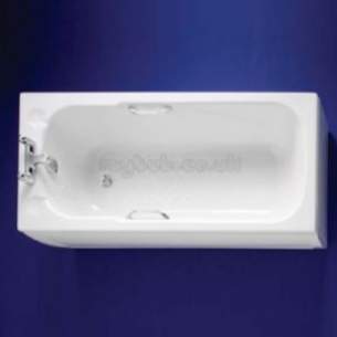Armitage Shanks Acrylic Baths -  Armitage Shanks Sandringham S15974 No Tap Holes Bath-cp Grips Wh