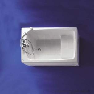 Armitage Shanks Acrylic Baths -  Armitage Shanks Showertub S125401 1200mm Two Tap Holes Bath Wh
