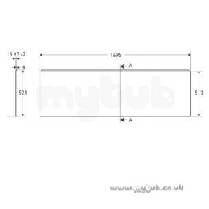 Ideal Standard Create Acrylic Baths -  Ideal Standard Unilux E3194 1700mm Front Panel White