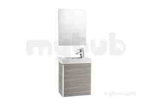 Roca Furniture and Vanity Basins -  Mini Basin Plus Unit And Mirror Oak