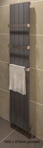 Eastbrook Towel Rails -  Rosano 1800 X 470 Aluminium Radiator Matt Anthracite 86.0008