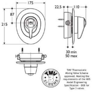 Trevi Compact Thermostatic Shower Valves -  Armitage Shanks Trevi Ctv L6745 Bi Ext Lvr Shower Mixer And Kit-obsolete