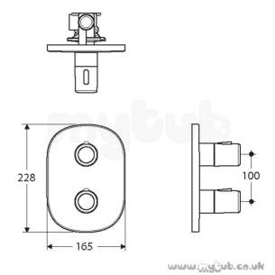 Ideal Standard Jasper Morrison Brassware -  Ideal Standard Jasper Morrison Built In Shower Mix Single Cp