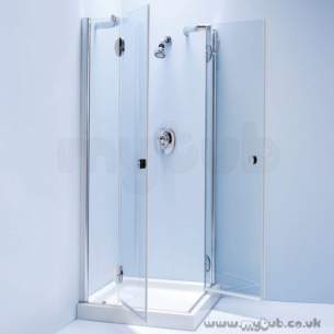 Bliss Shower Enclosures -  Armitage Shanks Bliss L8907 800mm Cnr Enc Right Hand And F/pnl Cl