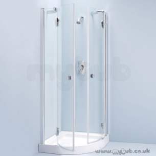Bliss Shower Enclosures -  Armitage Shanks Bliss L8919 900mm Quad Enc Right Hand And I/pnl Cl