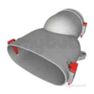 Aidelle Flue Dilution Fans -  75mmx51mm Strt Trans Piece Round To Oval