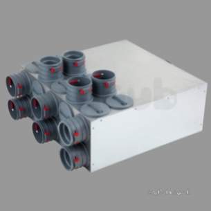 Aidelle Flue Dilution Fans -  10port Dist Box 160mm X 75mm Round Conns