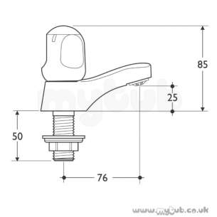 Armitage Shanks Domestic Brassware -  Armitage Shanks Sandringham S7031 1/2 Inch Pillar Taps Cp