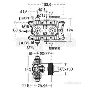 Ideal Standard Showers -  Ideal Standard A1500nu Archimodule Built-in Unit Thermo