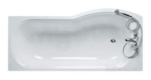 Ideal Standard Acrylic Baths -  Ideal Standard Alto 763701 Combi Shower Bath 170 X 80 Lh