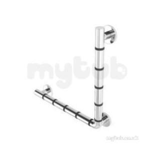 Croydex Bathroom Accessories -  400mm Chrome Grab N Grip L Grab Bar Ap531041