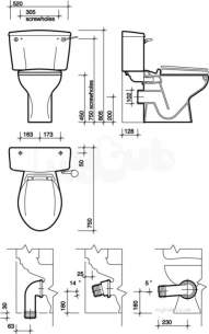 Twyfords Luxury -  Avalon Close Coupled Cistern Bsio Including Chrome Plated Lever And Cover Clip Av2711wh