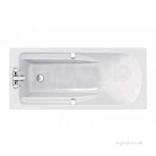 Twyfords Acrylic Baths -  All Rectangular Bath 1700x750 Inc Waste Cover Grips 2 Tap Ta8522wh