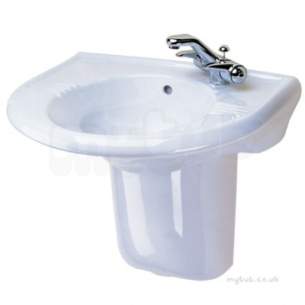 Twyfords Luxury -  Avalon Washbasin 600x500 2 Tap Av4322wh