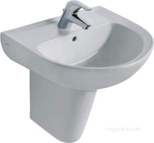 Armitage Shanks Mid Range Sanitaryware -  Armitage Shanks V154001 Ecco Basin 55x44 One Tap Hole Wh