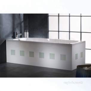 Roper Rhodes Bath Panels -  Quattro Bp1201 Glass 700mm End Panel Wh