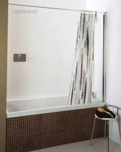 Roman Shower Enclosures -  Roman 240-252 Mini Fixed Bath Screen Slv Cc313s