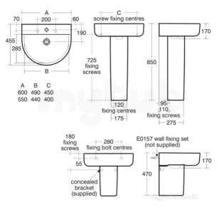 Ideal Standard Concept -  Ideal Standard Concept E783701 Pedstal White