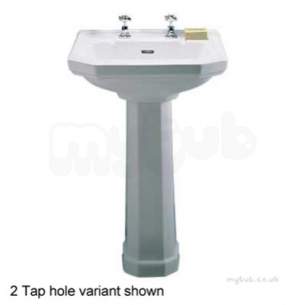 Twyfords Luxury -  Clarice Washbasin 580x455 1 Tap Cl4211wh