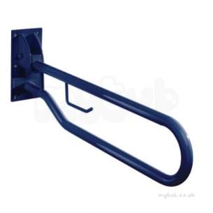 Doc M Pack -  Doc.m Hinged Support Rail-with Toilet Roll Holder-blue Sr5810be