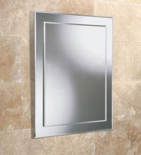 Hib Lighting Cabinets and Mirrors -  Hib 63604000 Mirrored Olivia Rectangular Wc Mirror With Mirror On Mirror Design