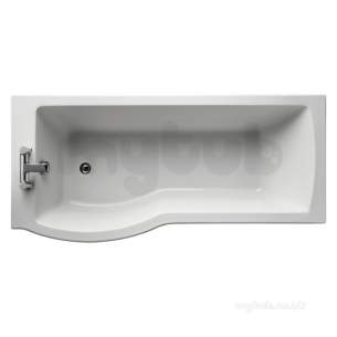Ideal Standard Tempo Bathing -  Ideal Standard Tempo E2568 Arc 170 Left Hand No Tap Holes Shower Bath Wht