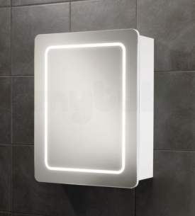 Hib Lighting Cabinets and Mirrors -  Hib 9102300 White Gloss Orlando 500x650mm Wc Bathroom Cabinet Led Illumination