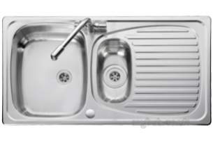 Rangemaster Sinks -  Aga Rangemaster Euroline El9502/tc-wm 1.5 Bowl Sink And Tap Stainless Steel