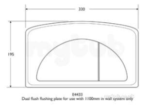 Ideal Standard Commercial Sanitaryware -  Ideal Standard E4434 Flsh Plte For 820/880 Frame Cp