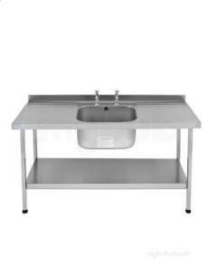 Sissons Stainless Steel Products -  E20604n 1500 X 600 Sbdd Catering Sink Ss