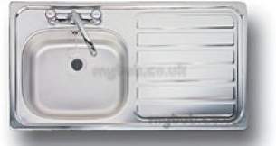 Center City 2 Kitchen Sinks -  Aga Rangemaster City 2 950x508 1.0b Right Hand 2 Tap Hole Inset Sink Stainless Steel