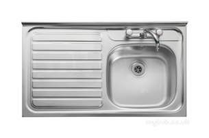 Center City 2 Kitchen Sinks -  City 2 T H 1000 X 600 Left Hand R/fr Sit-on Sink Ss