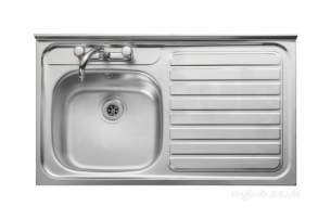 Center City 2 Kitchen Sinks -  City 2 1000 X 600 Right Hand R/fr Sit-on Sink Ss